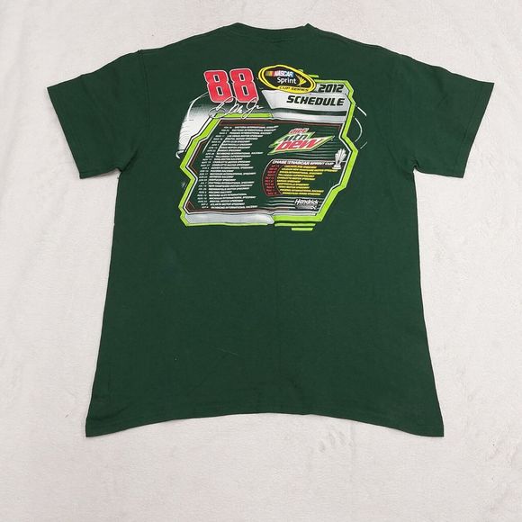 Dale Earnhardt Jr NASCAR T-shirt Mountain Dew 2012 Sprint Cup Series Men's Large - Picture 7 of 9